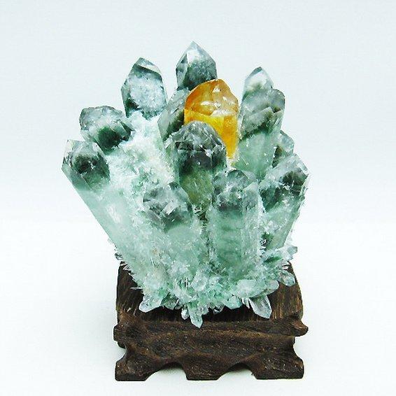 パワーストーン 天然石 緑水晶 グリーンクォーツ クラスター