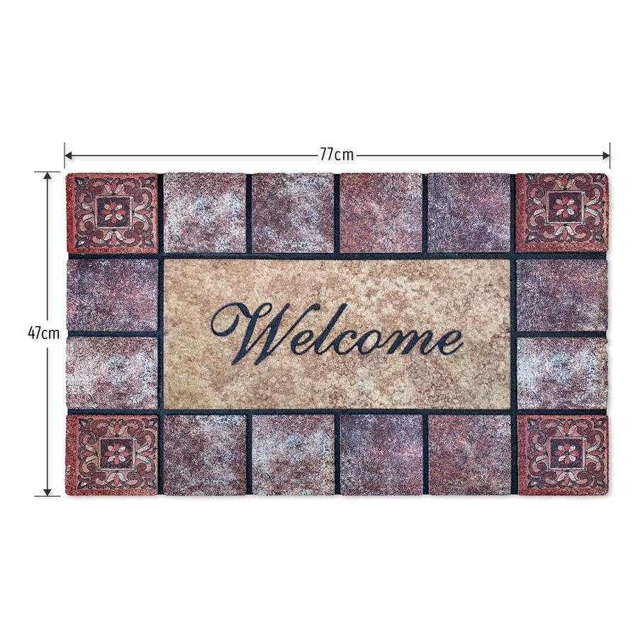 玄関マット 屋外 おしゃれ 北欧 47×77cm 泥落としマット 華やかマット
