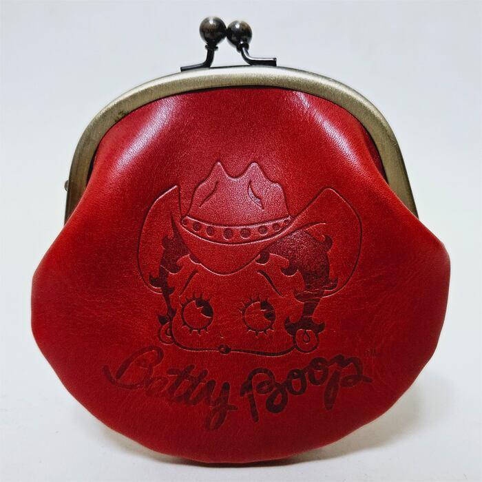 BETTYBOOP ベティ 栃木レザー がま口 小銭入れ 小物入れ 生活