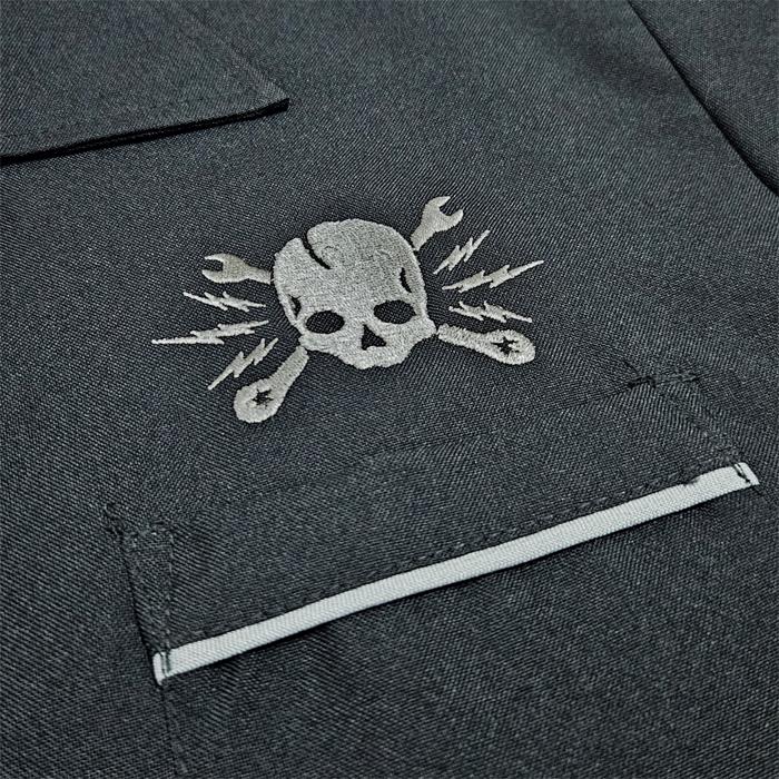 ボウリングシャツ 半袖シャツ スカル Steady Clothing 春夏 ステディ