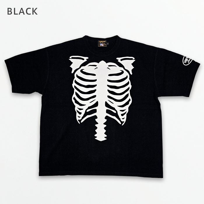 VANSON Vanson Tシャツ スカル ボーン サーマル ワッフル 骨