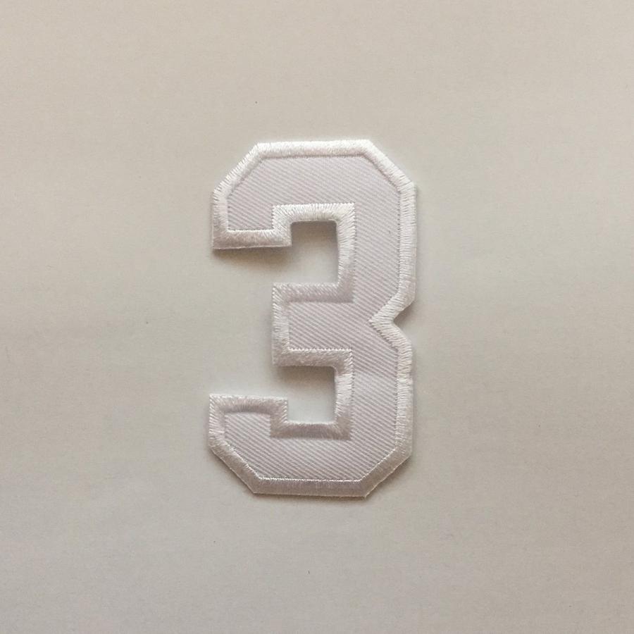 ワッペン 数字 刺繍 大 送料無料 アイロン アップリケ 文字