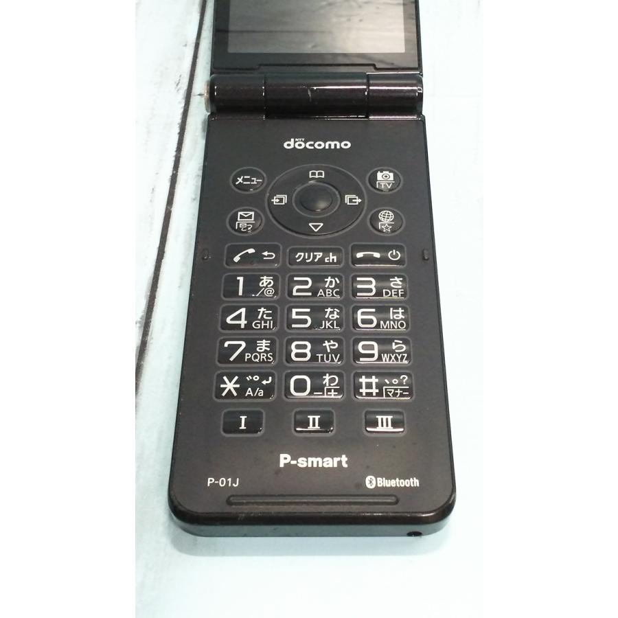 docomo Panasonic P-smart ケータイ P-01J ブラック 本体 白ロム [訳あり] SIMロック解除済み SIMフリー 154713｜hsmtoys-p｜06