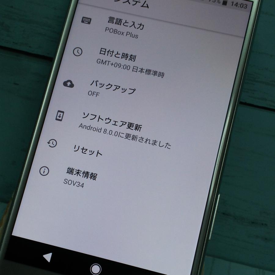 au Xperia XZ SOV34 プラチナ シルバー 本体 白ロム [訳あり