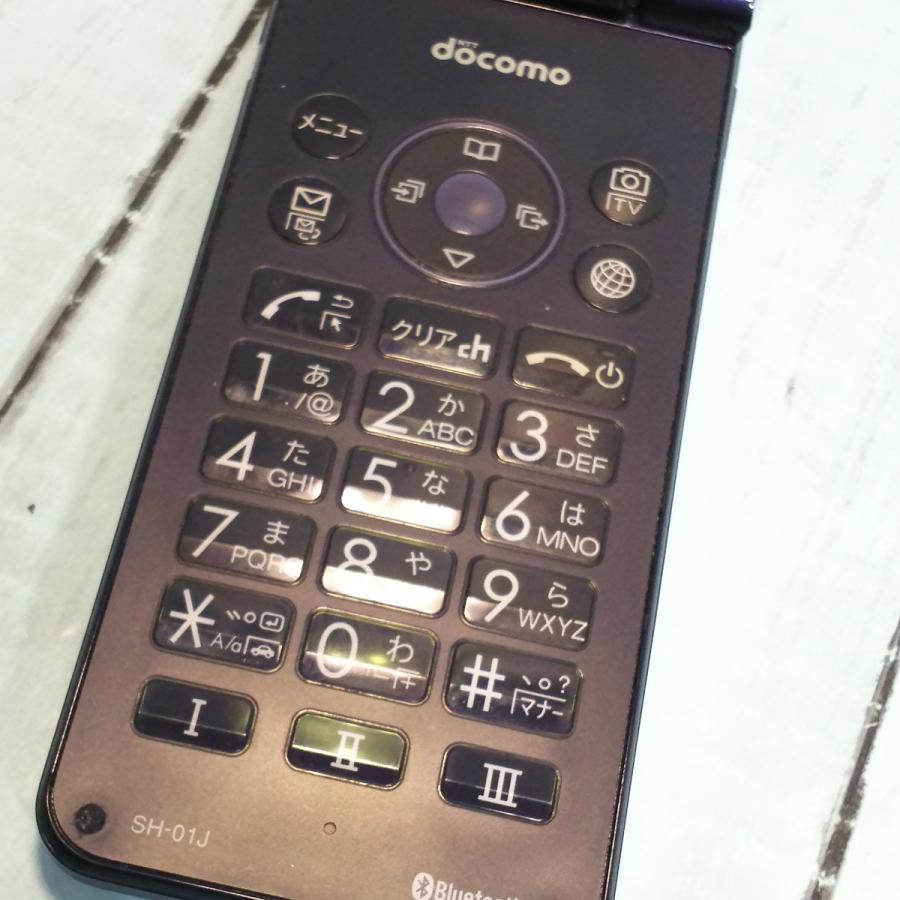 docomo AQUOS SH-01J ブルーブラック ネイビー ケータイ SHARP 本体 白ロム SIMロック解除済み SIMフリー 356146｜hsmtoys-p｜06