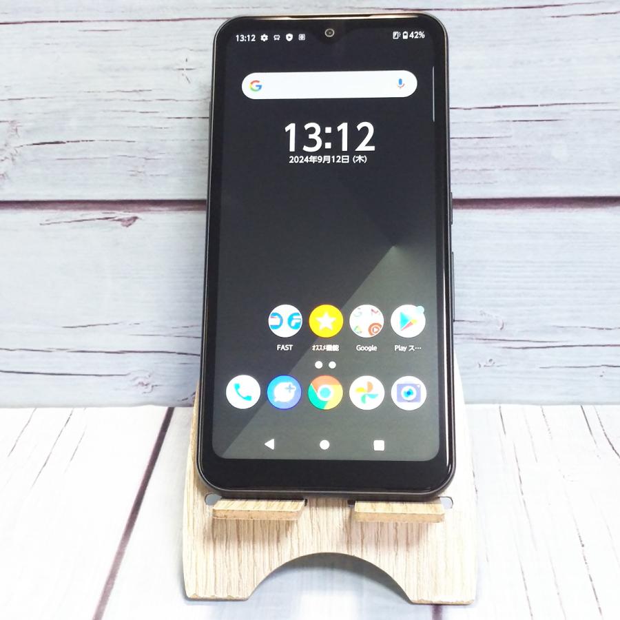 au arrows We FCG01 ブラック 本体 白ロム SIMロック解除済み SIM