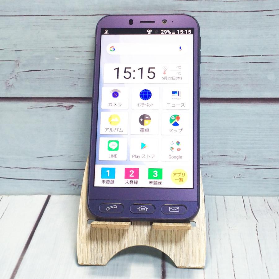 Softbank SHARP シンプルスマホ4 704SH ネイビー 本体 白ロム SIM