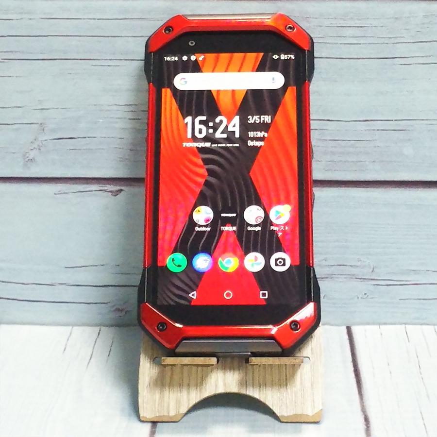 au 京セラ TORQUE 5G KYG01 レッド 本体 白ロム SIMロック解除済み SIM