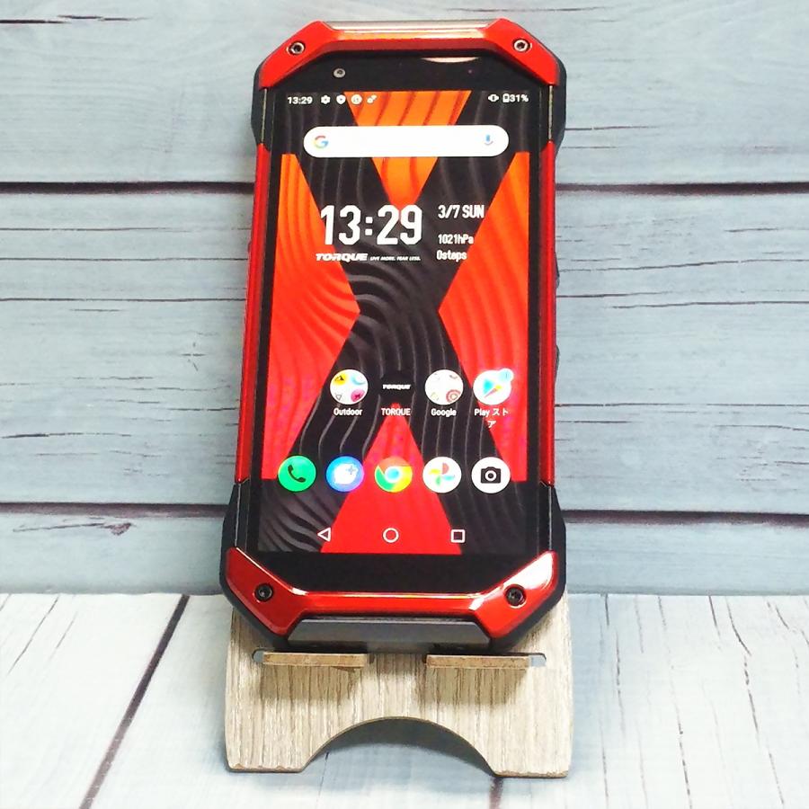 au 京セラ TORQUE 5G KYG01 レッド 本体 白ロム SIMロック解除済み SIM