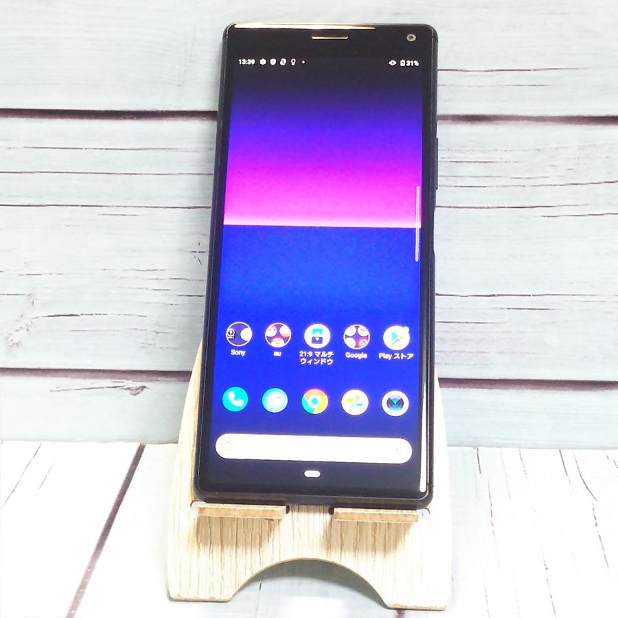美品 Sony Xperia8 SOV42 SIMフリー スマホ au Xperia8 SOV42 ブラック 本体 白ロム SIMロック解除済み SIMフリー