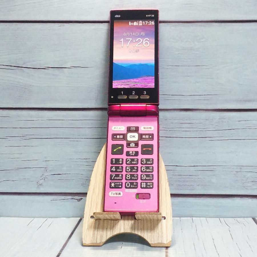 極美品 au かんたんケータイ KYF38 ワインレッド SIMロック解除済 au 京セラ かんたんケータイ KYF38 ワインレッド 本体 白ロム SIM