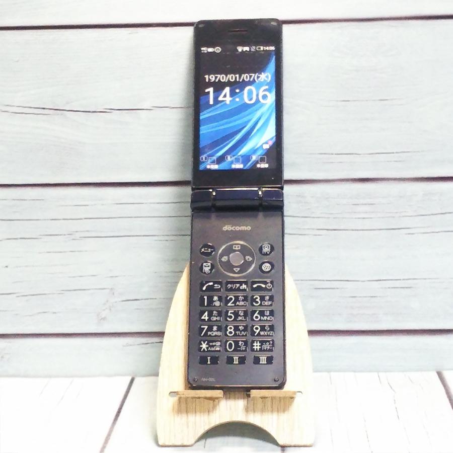 docomo SH-02L AQUOS SHARP ケータイ ブラック 本体 白ロム SIMロック