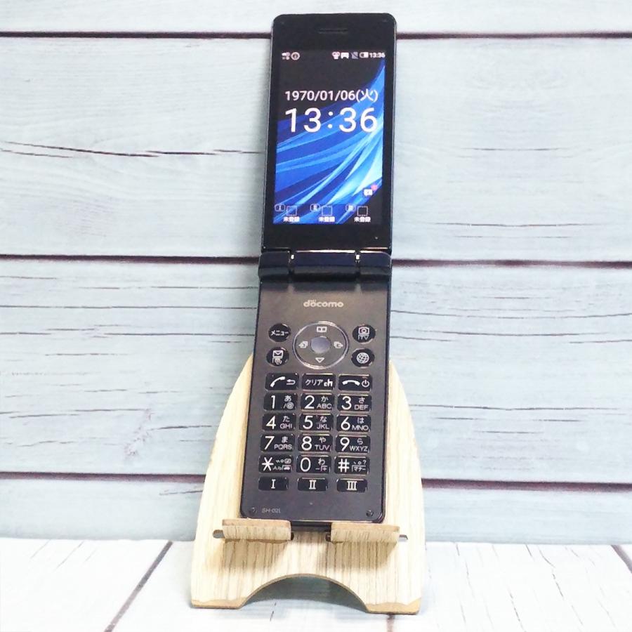 docomo SH-02L AQUOS SHARP ケータイ ブラック 本体 白ロム SIMロック