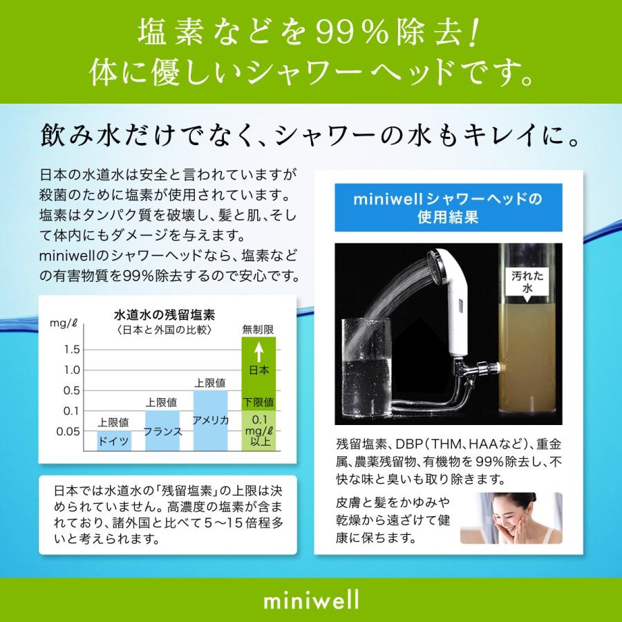 シャワーヘッド 塩素除去 99%の塩素・残留農薬等を除去する 体に優しく取付簡単 NC001 | ブランド登録なし | 03