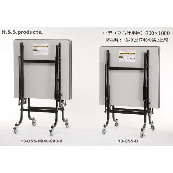 折りたたみ作業台 折りたたみ作業テーブル ブラック：立ち仕事用