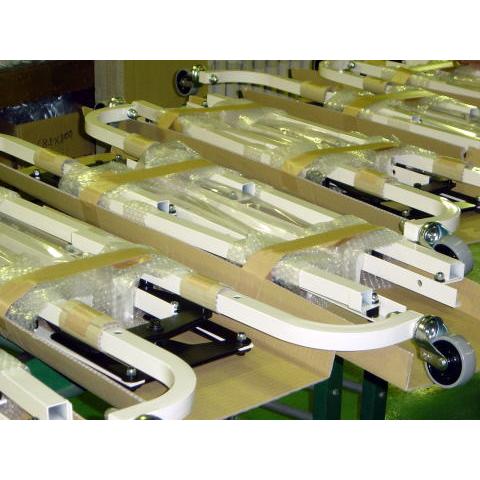 折りたたみ作業台EX　折りたたみ作業テーブル　アイボリー：立ち仕事用（HIRANO）小型900×1800×高さ740（天板メラミン木目調）予約 |  | 04