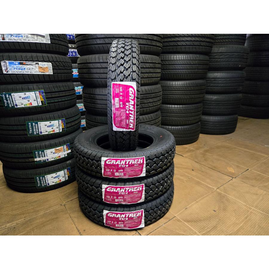 GRANDTREK 【即納】4本送込★ダンロップ グラントレック TG4 145R13 6PR 2025年製新品★軽トラ・軽バン・軽キャンパー ...