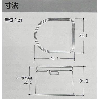 商談中　ポータブルトイレ ポータブルトイレ 山崎産業 ポータブルトイレP型 /カラー：ホワイト