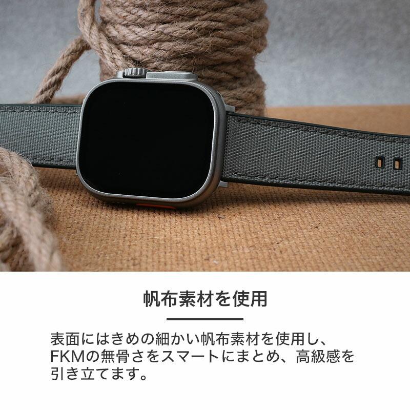【ワンランク上の アップルウォッチ バンド】applewatch メンズ アップル ウォッチ FKM ラバー ストラップ 腕時計 シリコンベルト 全シリーズ 対応 時計 バンド_2