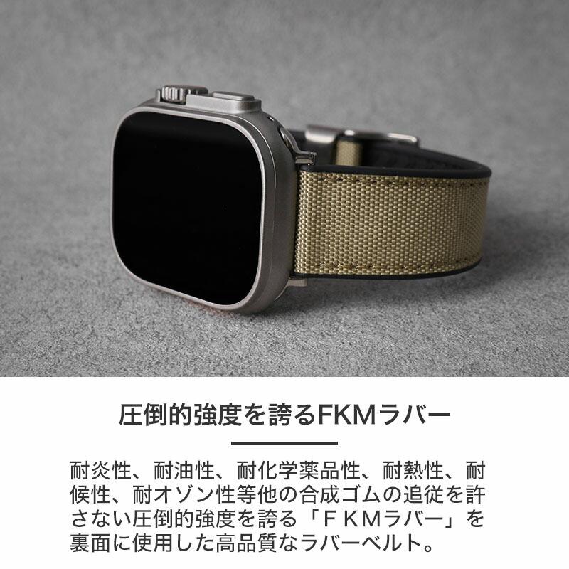 【ワンランク上の アップルウォッチ バンド】applewatch メンズ アップル ウォッチ FKM ラバー ストラップ 腕時計 シリコンベルト 全シリーズ 対応 時計 バンド_3