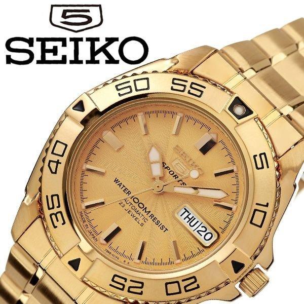 セイコー 腕時計 Seiko 時計 セイコーファイブ スポーツ Seiko5 Sports メンズ ゴールド Snzb26j1 Seikow Snzb26j1 腕時計 バッグ 財布のhybridstyle 通販 Yahoo ショッピング