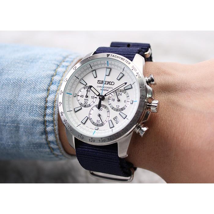 汗や水に強いナイロンベルト 当店限定ミリタリーカスタム セイコー 時計 Seiko 腕時計 セイコー腕時計 セイコー時計 クロノグラフ メンズ ホワイト ブラック Set Seiko 13 腕時計 バッグ 財布のhybridstyle 通販 Yahoo ショッピング