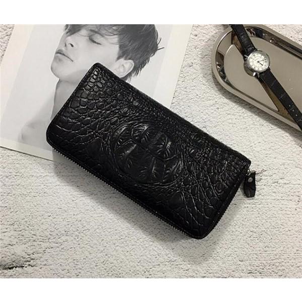 時間限定セール 長財布 メンズ 財布 クロコ型押し ラウンドファスナー