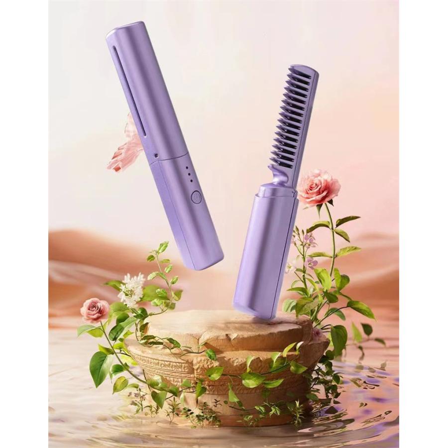 送料無料】コードレス ヘアアイロン ミニ 急速加熱 カール ストレート