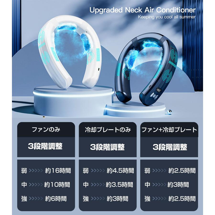 ネッククーラー 冷却プレート 3つ 冷却 温熱 1台2役 夏冬兼用 送料無料 ネッククーラー 首掛け 即納 3つ冷却プレート 6000mAh大容量
