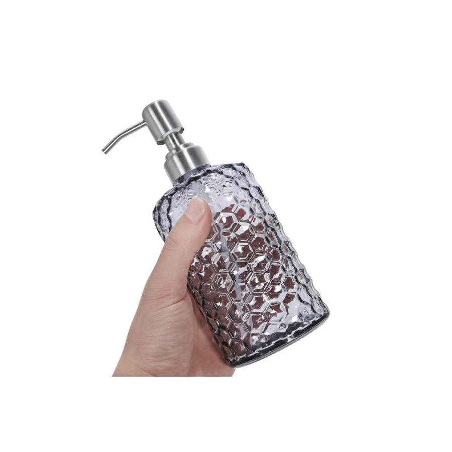 ディスペンサー ガラス製 1本 500ml おしゃれ ソープボトル ポンプボトル |  | 01