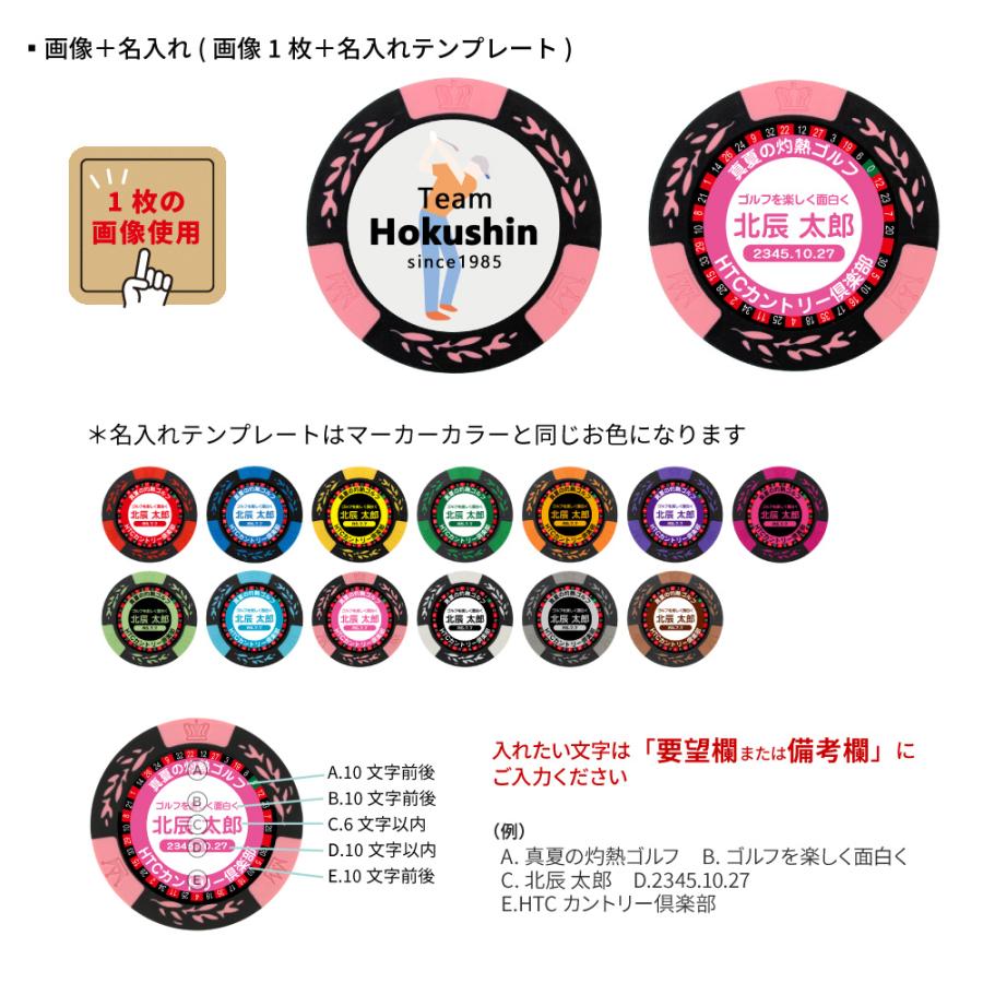 HTCゴルフ オリジナル ゴルフマーカー 写真 カジノチップマーカー