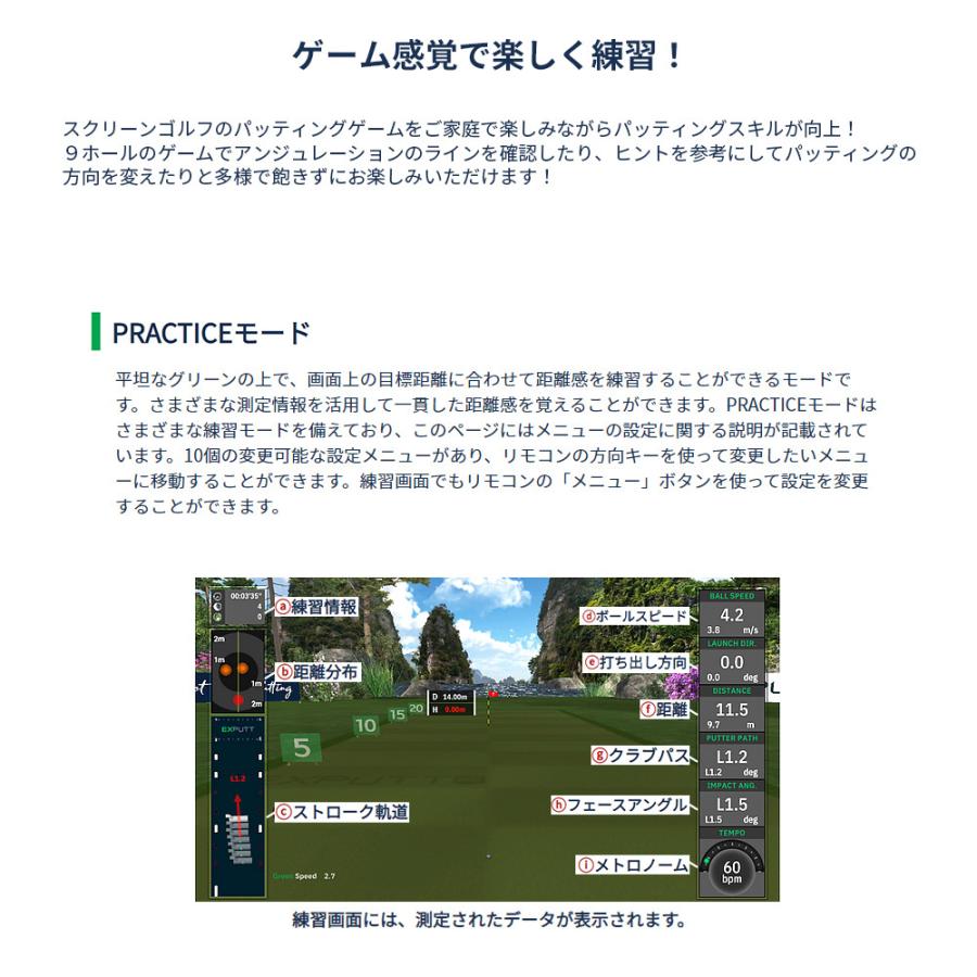 SKY TRAK スカイトラック EXPUTT RG イーエックスパット RG リアルグリーン EXPT001 パターゴルフシミュレーター 高性能 パッティング オンライン対戦