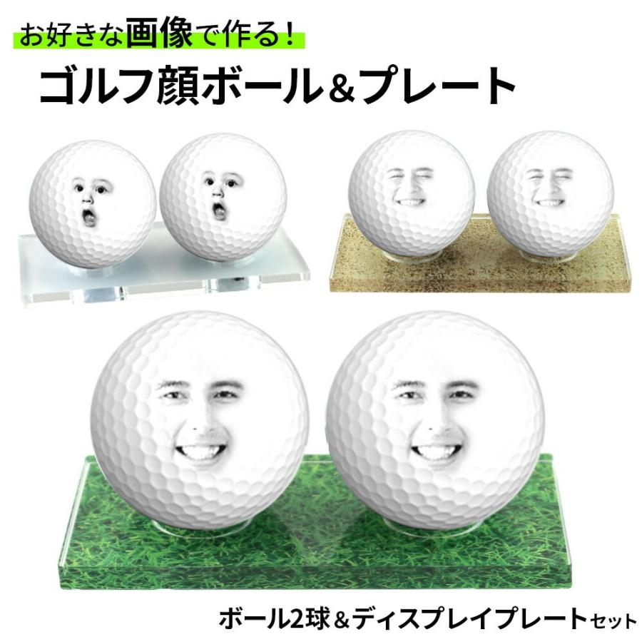 HTCゴルフ オリジナル オリジナル プリント ゴルフ顔ボール 作成 2球