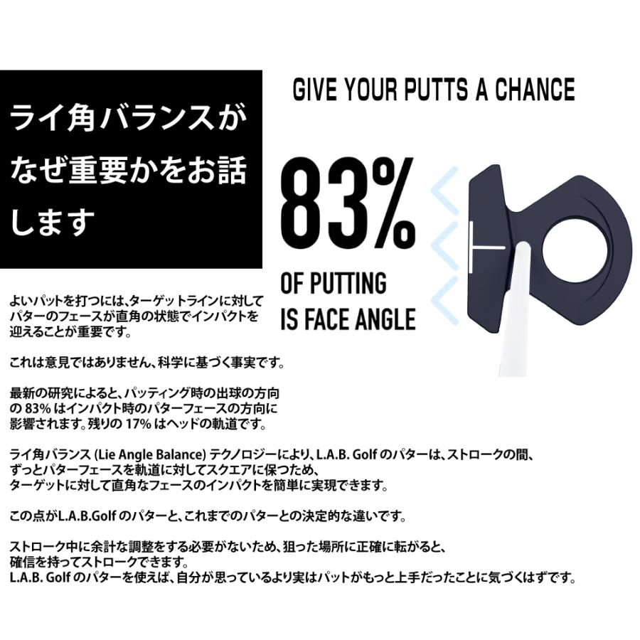 正規販売店 L.A.B.GOLF ラブゴルフ Directed Force 3 ダイレクト フォース 3 DF3 Counter Balanced 黒 青ヘッド DF3 中尺 38インチ 70度 ゼロトルク ライ角の画像