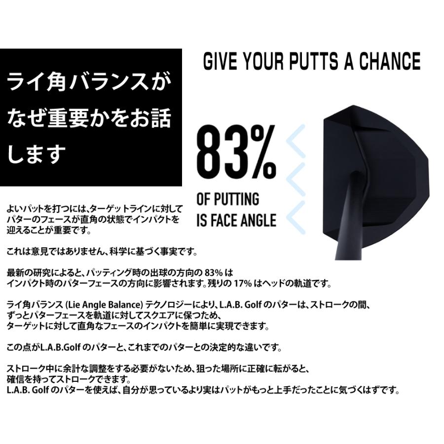 正規販売店 アダム・スコット監修 L.A.B.GOLF/ラブゴルフ OZ.1 Counter Balanced オージーワンパター ゼロトルク トルクフリー ライ角バランス オージー1 中尺の画像