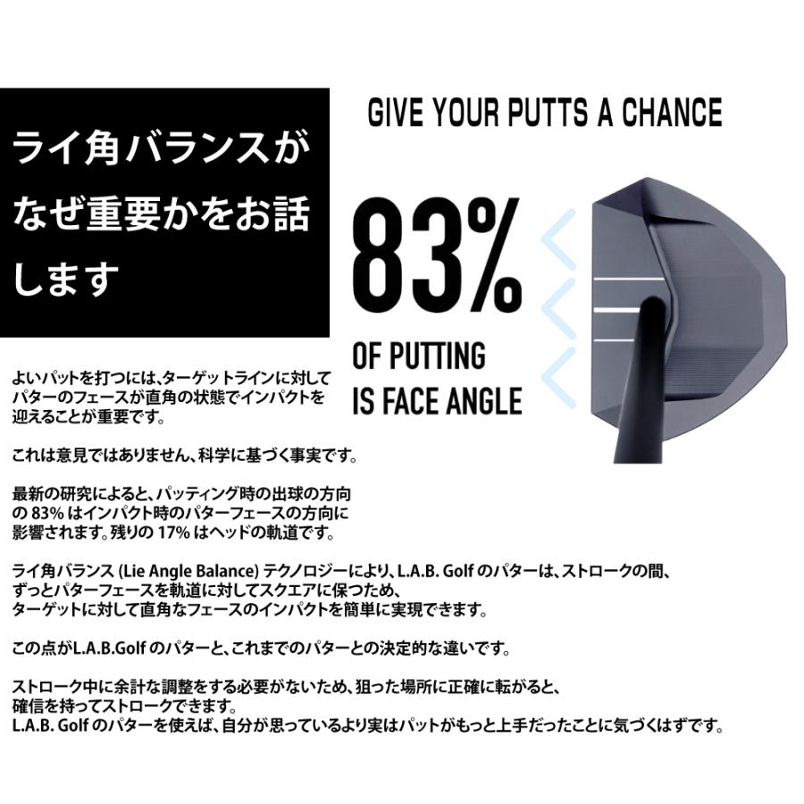 正規販売店 アダム・スコット監修 L.A.B.GOLF/ラブゴルフ カスタムモデル OZ.1 オージーワンパター チャコール ゼロトルク ライ角バランス oz1 カラー パターの画像