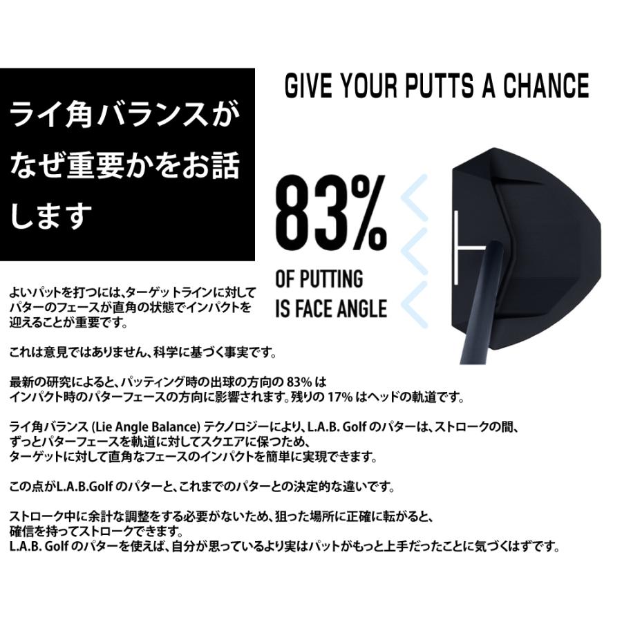 正規販売店 アダム・スコット監修 L.A.B.GOLF ラブゴルフ OZ.1i Counter Balanced オージーワンアイ パター ゼロトルク ライ角バランス オージー1i 中尺 パターの画像
