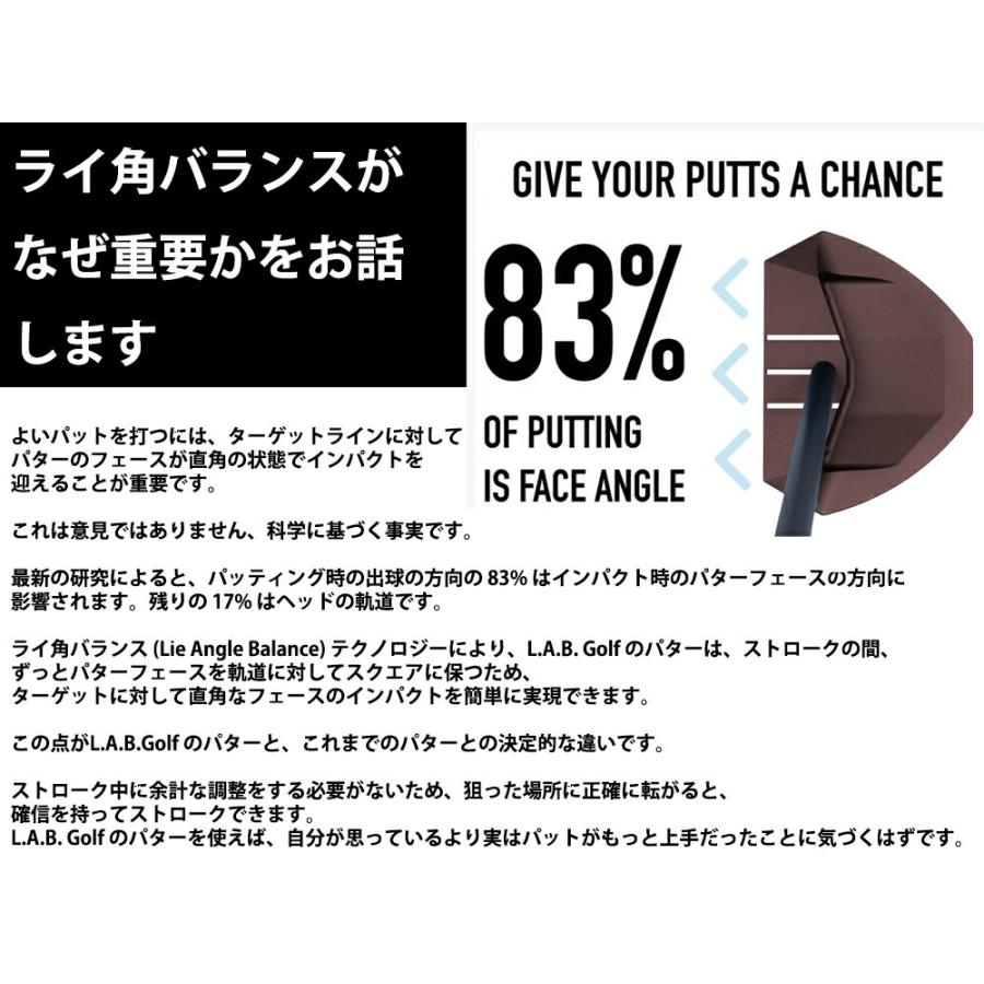 即納 正規販売店 2025新モデル アダム・スコット監修 L.A.B.GOLF ラブゴルフ OZ.1i オージーワンアイパター カプチーノ ライ角バランス ゼロトルク パター | L.A.B. GOLF | 06