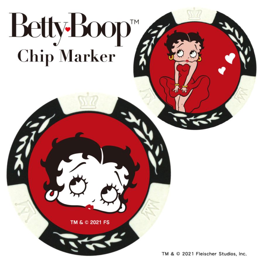 Betty Boop(TM) / ベティー ブープ(TM) チップマーカー ホワイト mk0319（キャラクター アニメ ゴルフ カジノマーカー ボールマーカー マーカー グッズ )