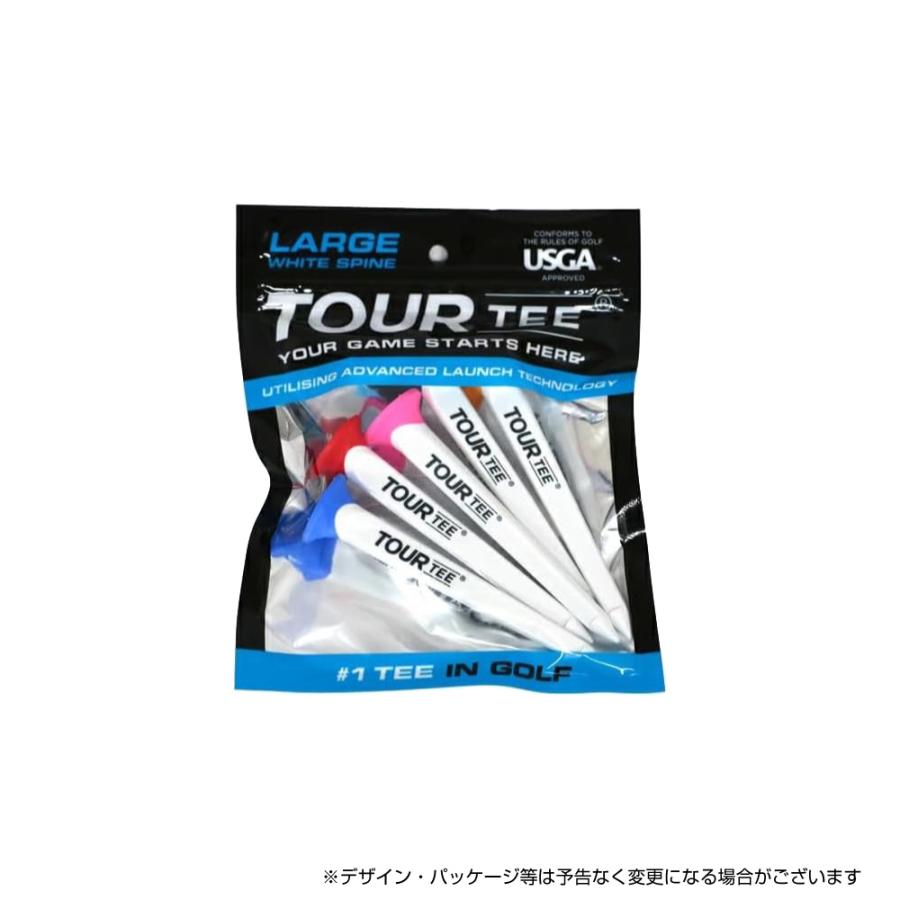 TOUR TEE LARGE WHITE SPINE 80mm 5本入 (ブルー) ツアーティー USGA