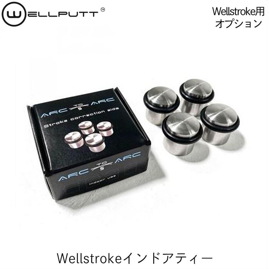 wellputt ウェルストローク　18度　パター練習 インドアティ付き 日本正規品 Wellstroke インドアティー 4個入り Wellstroke用