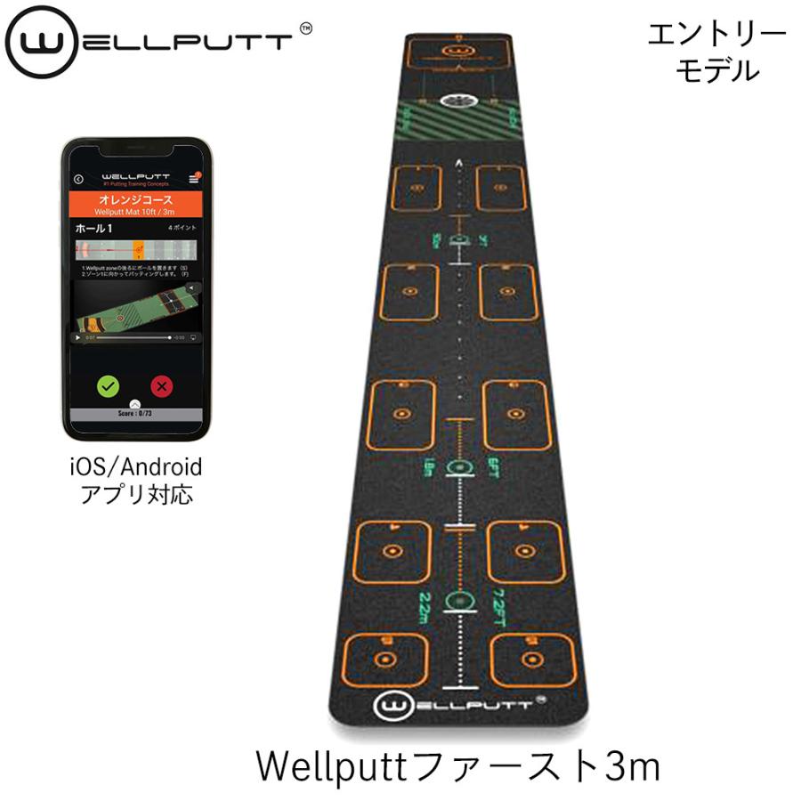 日本正規品 エントリーモデル Wellputtファースト3m ゴルフ パター 練習 WLPWELPUTT/FIRST-3M ウェルパットマット