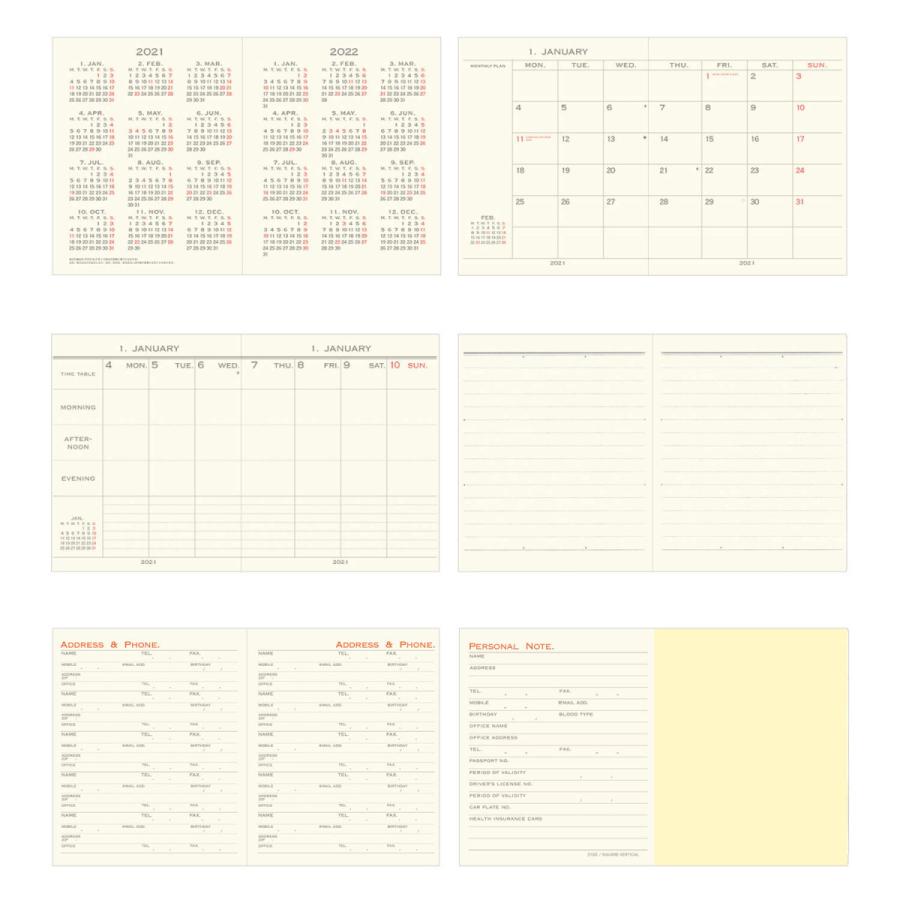 手帳 ハイタイド 21年3月始まり 4月始まり対応 レプレ 全国一律送料無料 バーチカル ウィークリー スクエア 直営店限定