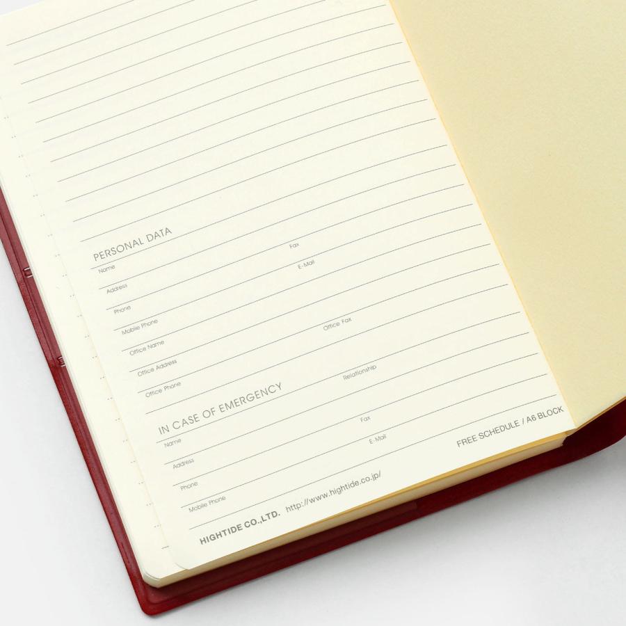 手帳 ハイタイド フリーダイアリー A6（ガルフ） HIGHTIDE A6 手帳 ウィークリー 週間 日記 日記帳 バレットジャーナル スケジュール帳 | HIGHTIDE DIARY | 17