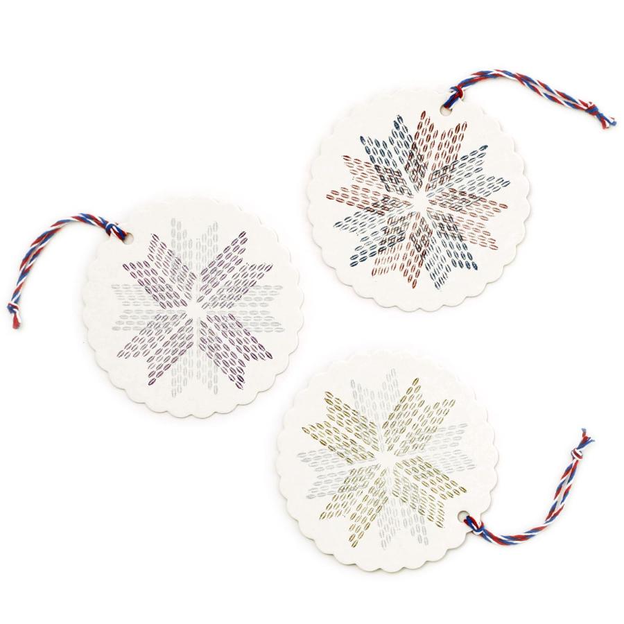 メッセージカード ミニ  グリーティングカード 活字組版オーナメントカード（スノーフレーク） カード 活版印刷 雪 | HIGHTIDE