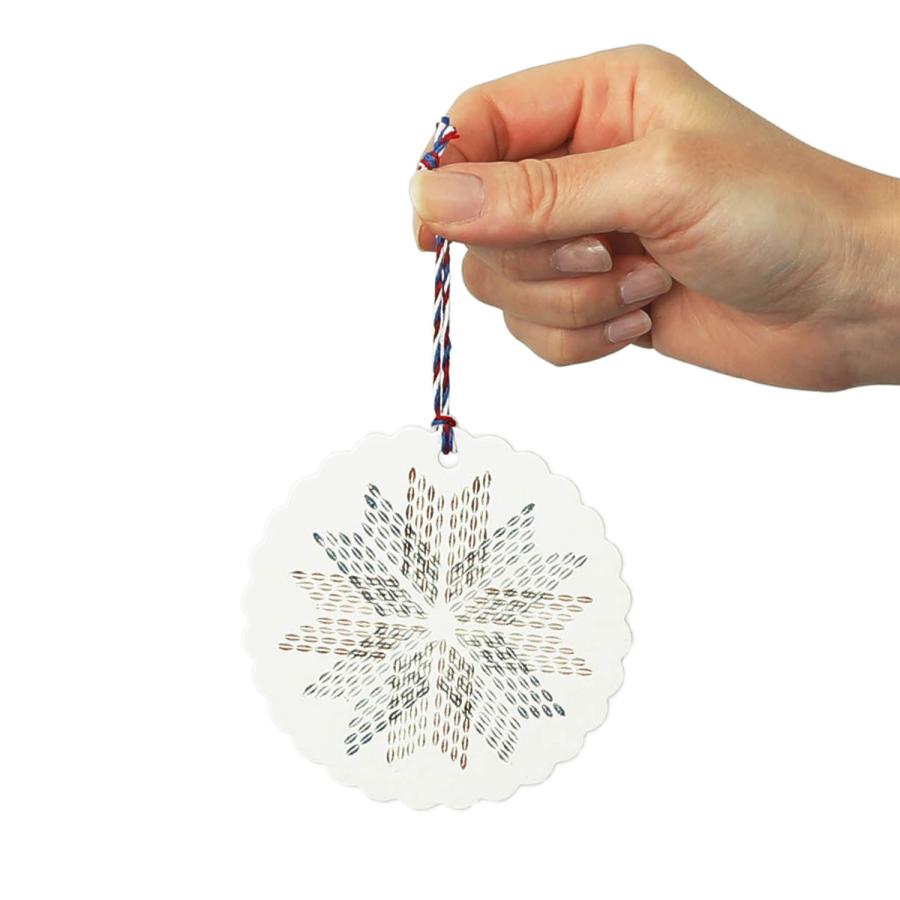 メッセージカード ミニ  グリーティングカード 活字組版オーナメントカード（スノーフレーク） カード 活版印刷 雪 | HIGHTIDE | 06