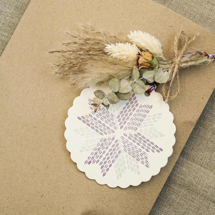 メッセージカード ミニ  グリーティングカード 活字組版オーナメントカード（スノーフレーク） カード 活版印刷 雪 | HIGHTIDE | 07