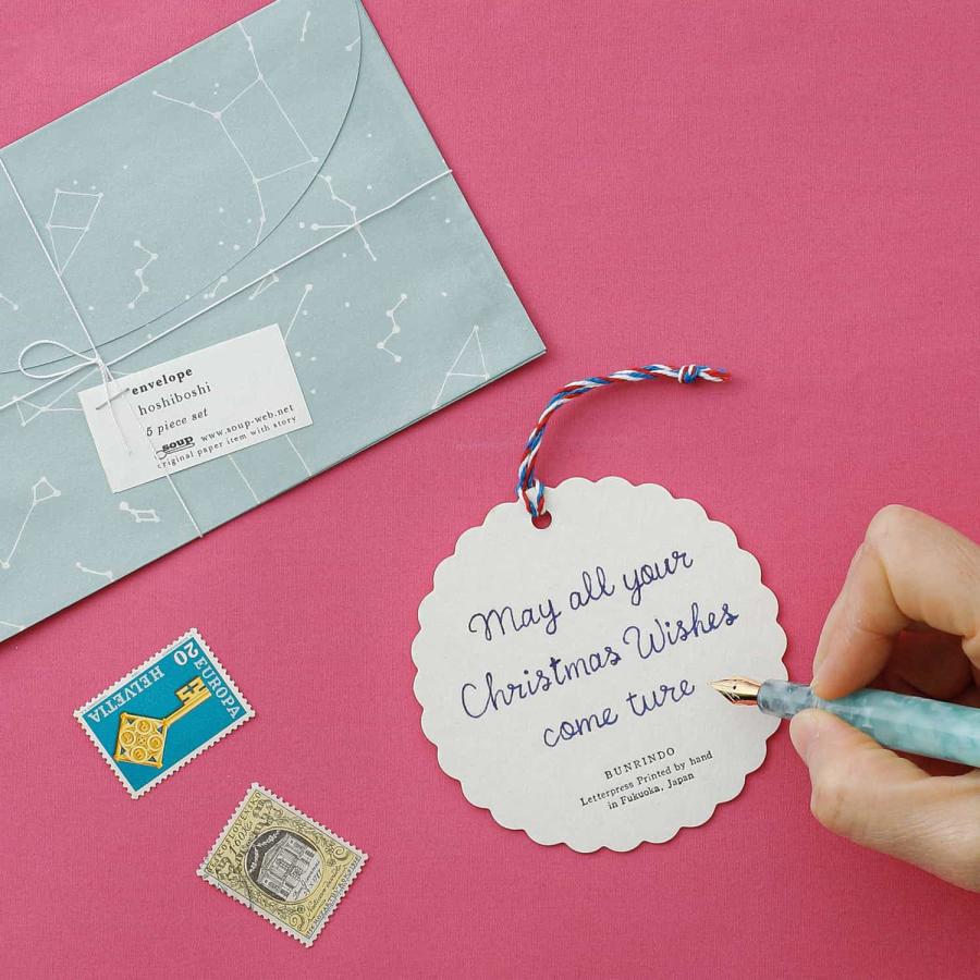 メッセージカード ミニ  グリーティングカード 活字組版オーナメントカード（スノーフレーク） カード 活版印刷 雪 | HIGHTIDE | 08