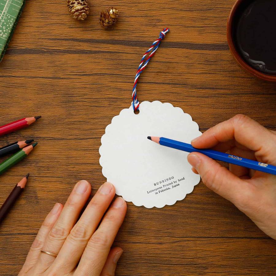 メッセージカード ミニ  グリーティングカード 活字組版オーナメントカード（スノーフレーク） カード 活版印刷 雪 | HIGHTIDE | 11