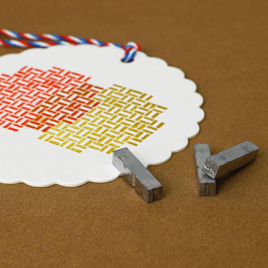 メッセージカード ミニ  グリーティングカード 活字組版オーナメントカード（太陽と月） カード 活版印刷 | HIGHTIDE | 07